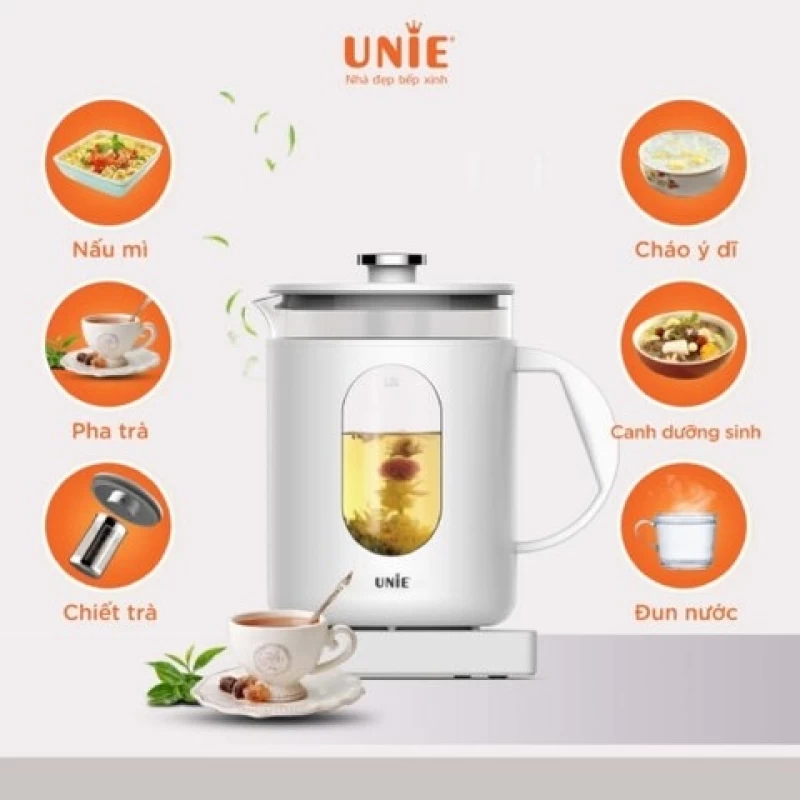 Ấm siêu tốc cao cấp 6 chức năng UNIE UEK1782W – Hẹn giờ, tùy chỉnh nhiệt độ nước - Hình ảnh 6 UNIE