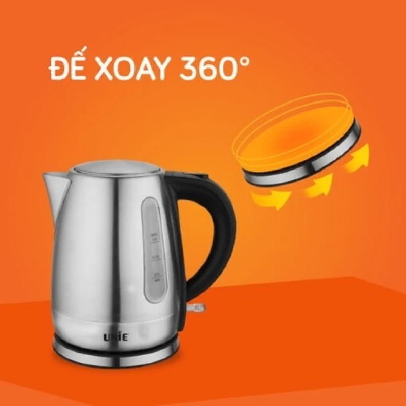 Ấm siêu tốc UNIE UE-300 dung tích 1L, chất liệu inox304 an toàn, vạch chia mức nước dễ quan sát - Hình ảnh 5 UNIE