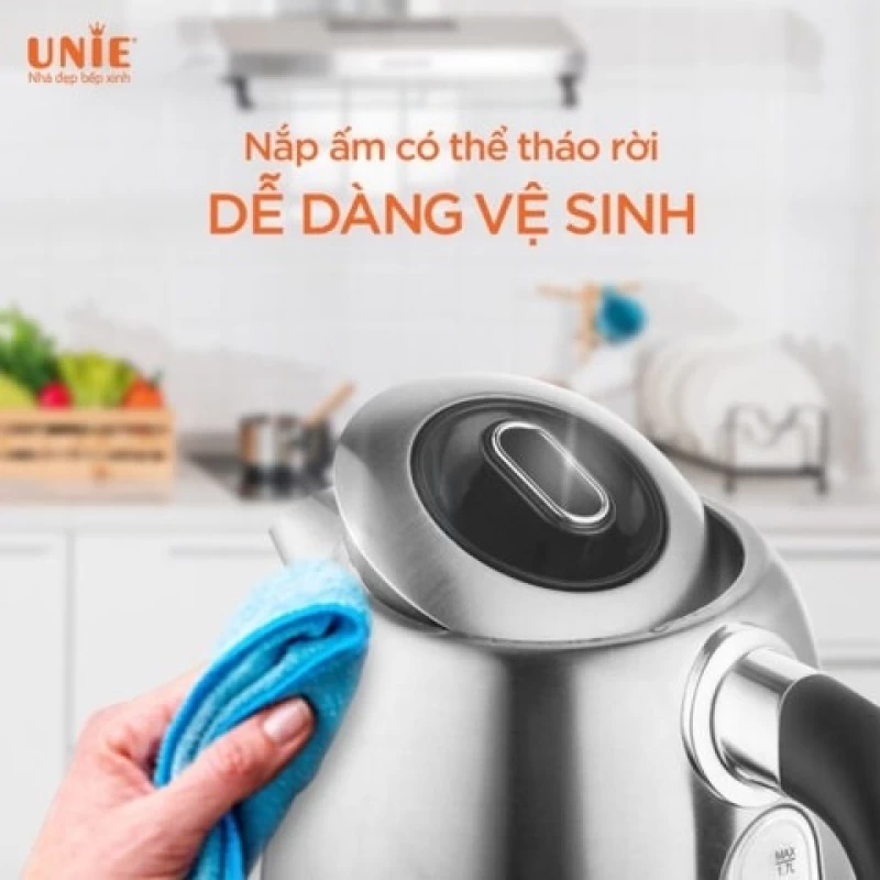 Ấm siêu tốc UNIE UEK1761S dung tích 1.7L, tùy chỉnh nhiệt độ nước, chất liệu inox 304 - Hình ảnh 4 UNIE
