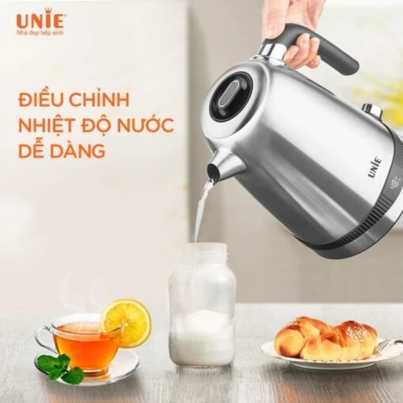 Ấm siêu tốc UNIE UEK1761S dung tích 1.7L, tùy chỉnh nhiệt độ nước, chất liệu inox 304 - Hình ảnh 3 UNIE