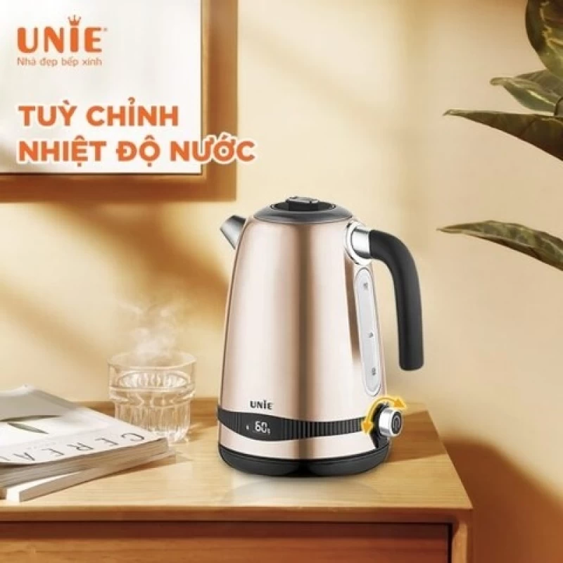 Ấm siêu tốc UNIE UEK1762C dung tích 1.7L, công suất 2200W, dễ dàng tuỳ chỉnh nhiệt độ nước - Hình ảnh 5 UNIE