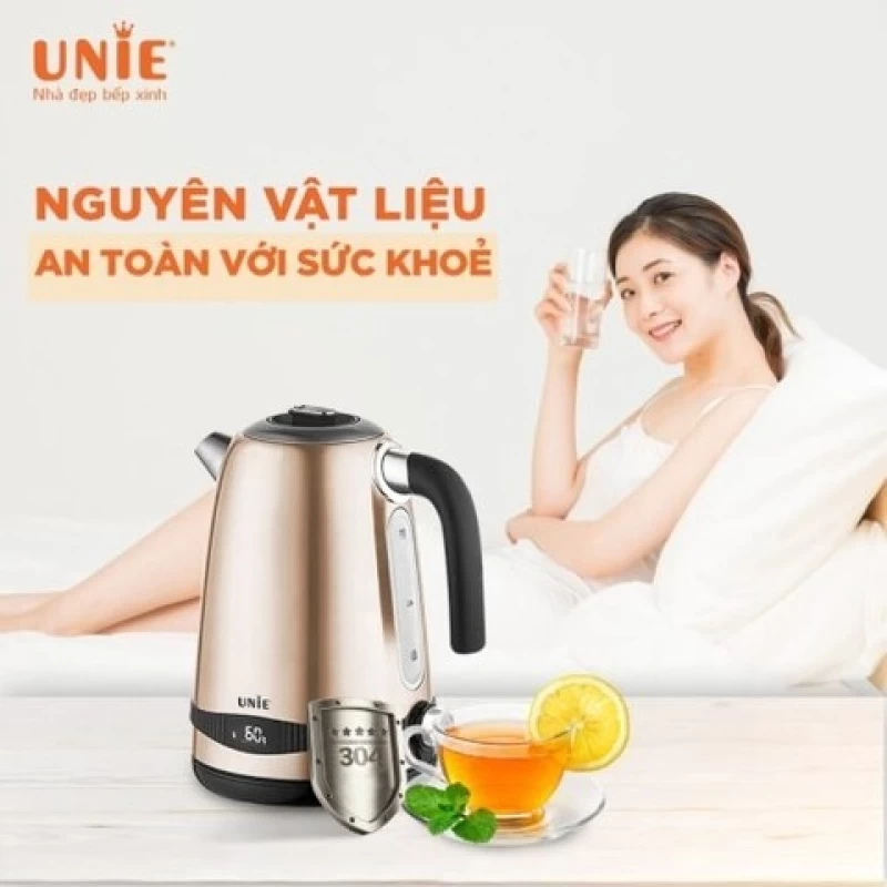 Ấm siêu tốc UNIE UEK1762C dung tích 1.7L, công suất 2200W, dễ dàng tuỳ chỉnh nhiệt độ nước - Hình ảnh 2 UNIE