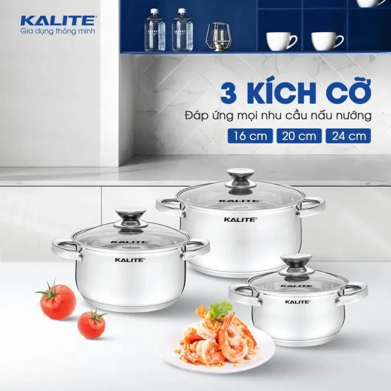 Bộ 3 Nồi Kalite KL351 Inox 304 - Hình ảnh 3 KALITE