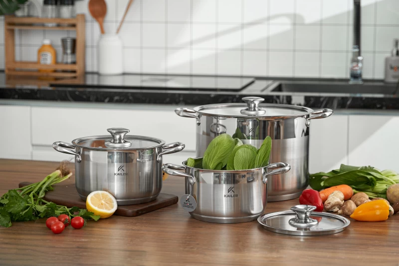 Bộ Nồi Inox 3 Món Kailer KL-6668 - Hình ảnh 5 KAILER