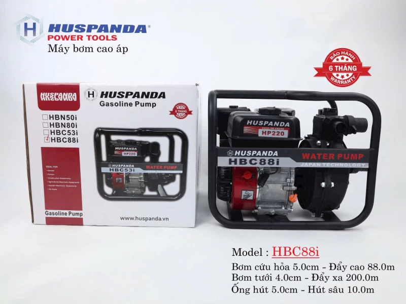 Máy Bơm Nước Chạy Xăng Cao Áp 7Hp Huspanda HBC88i - Hình ảnh 4 HUSPANDA