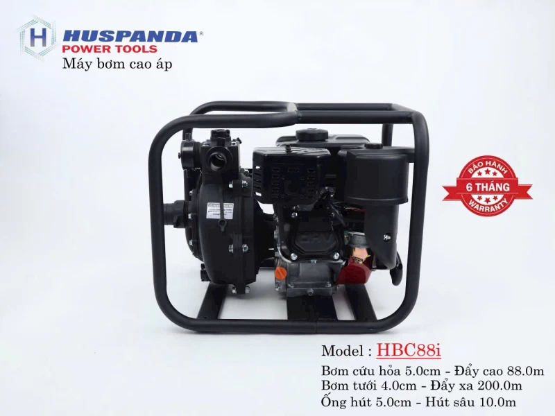 Máy Bơm Nước Chạy Xăng Cao Áp 7Hp Huspanda HBC88i - Hình ảnh 2 HUSPANDA
