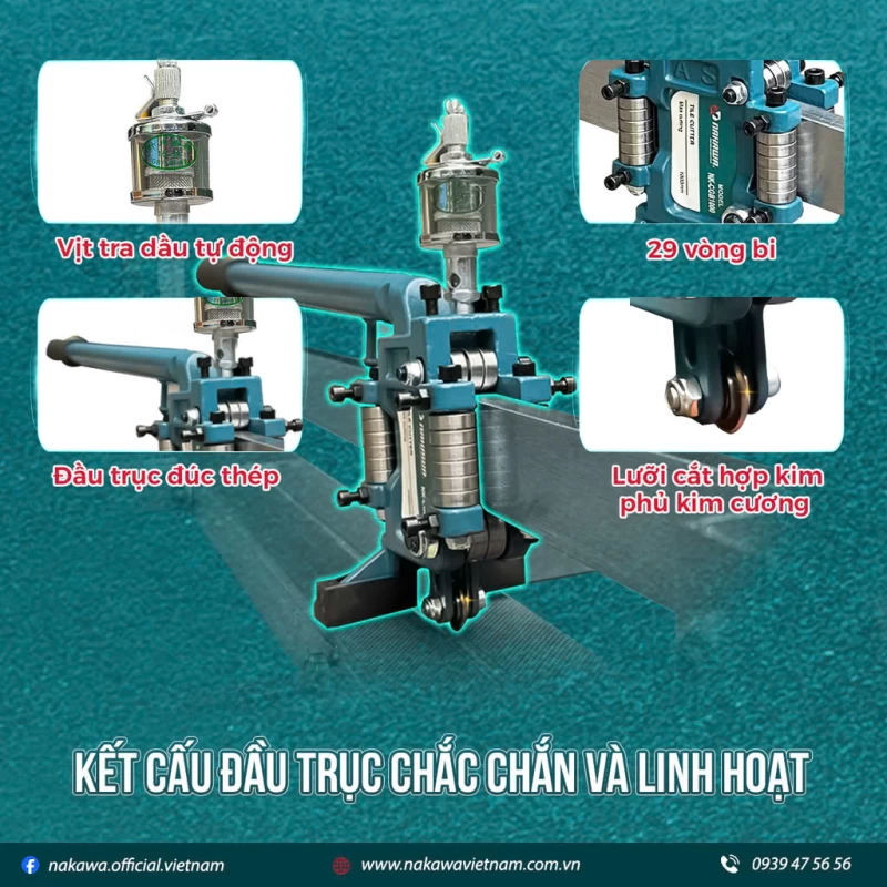 Máy Cắt Gạch Bàn Đẩy Tay Nakawa NK-CGB800 - Hình ảnh 3 NAKAWA