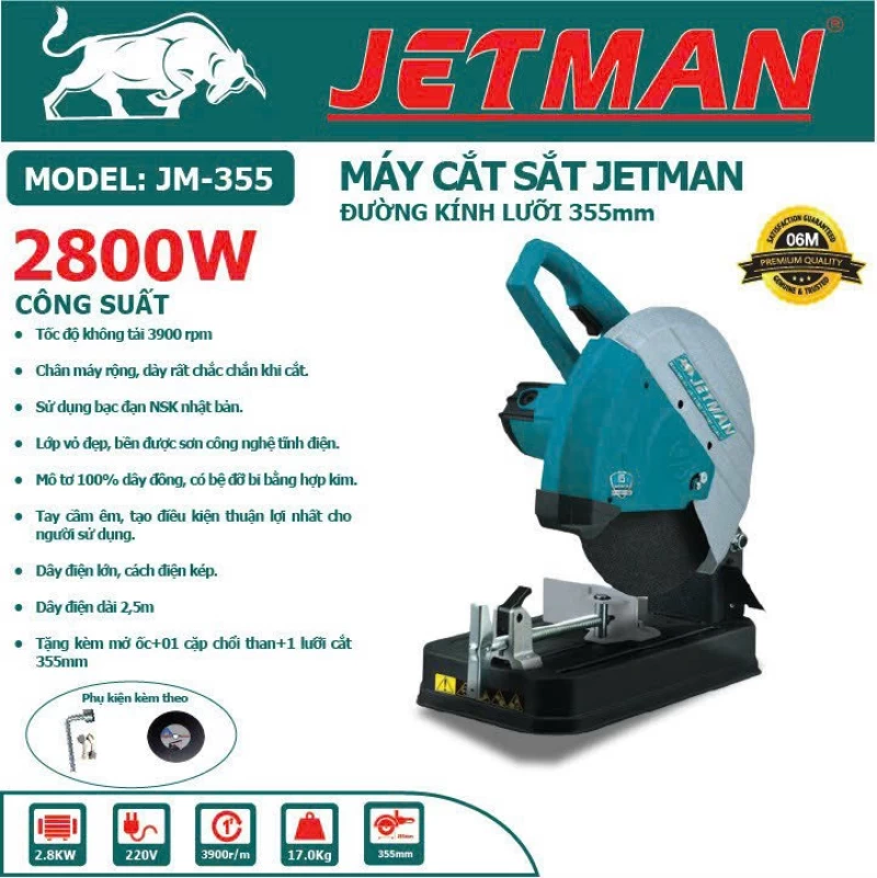 Máy Cắt Sắt Jetman 2800W JM-355 - Hình ảnh 1 JETMAN