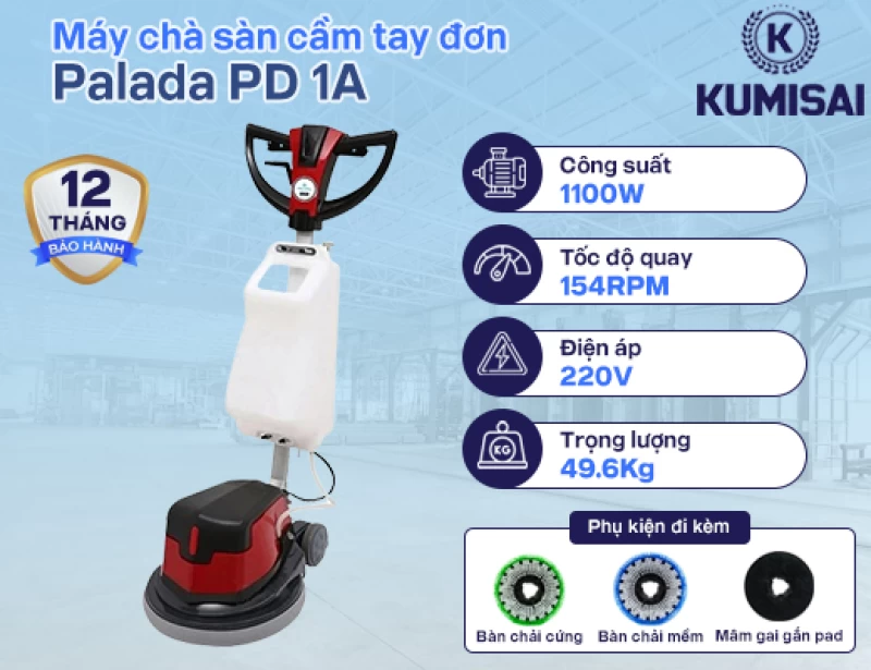 Máy chà sàn đơn Palada PD 1A - Hình ảnh 1 PALADA