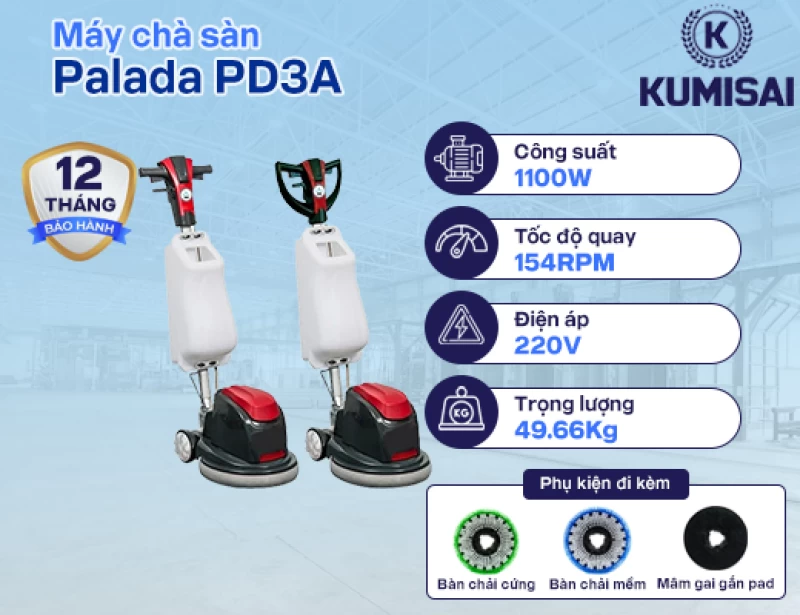 Máy chà sàn đơn Palada PD3A - Hình ảnh 1 PALADA