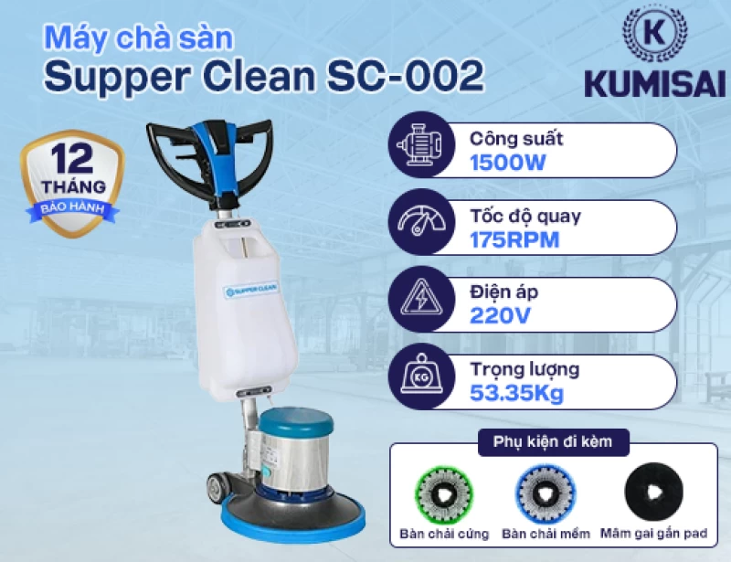 Máy chà sàn đơn Supper Clean SC-002 - Hình ảnh 1 SUPPER CLEAN