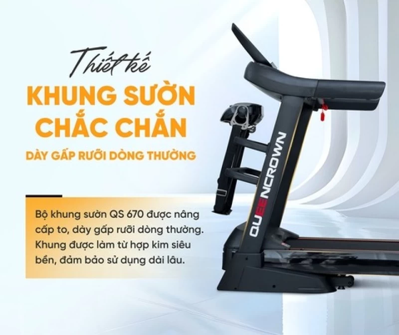Máy chạy bộ Queen Crown QS670 - Hình ảnh 11 QUEEN CROWN