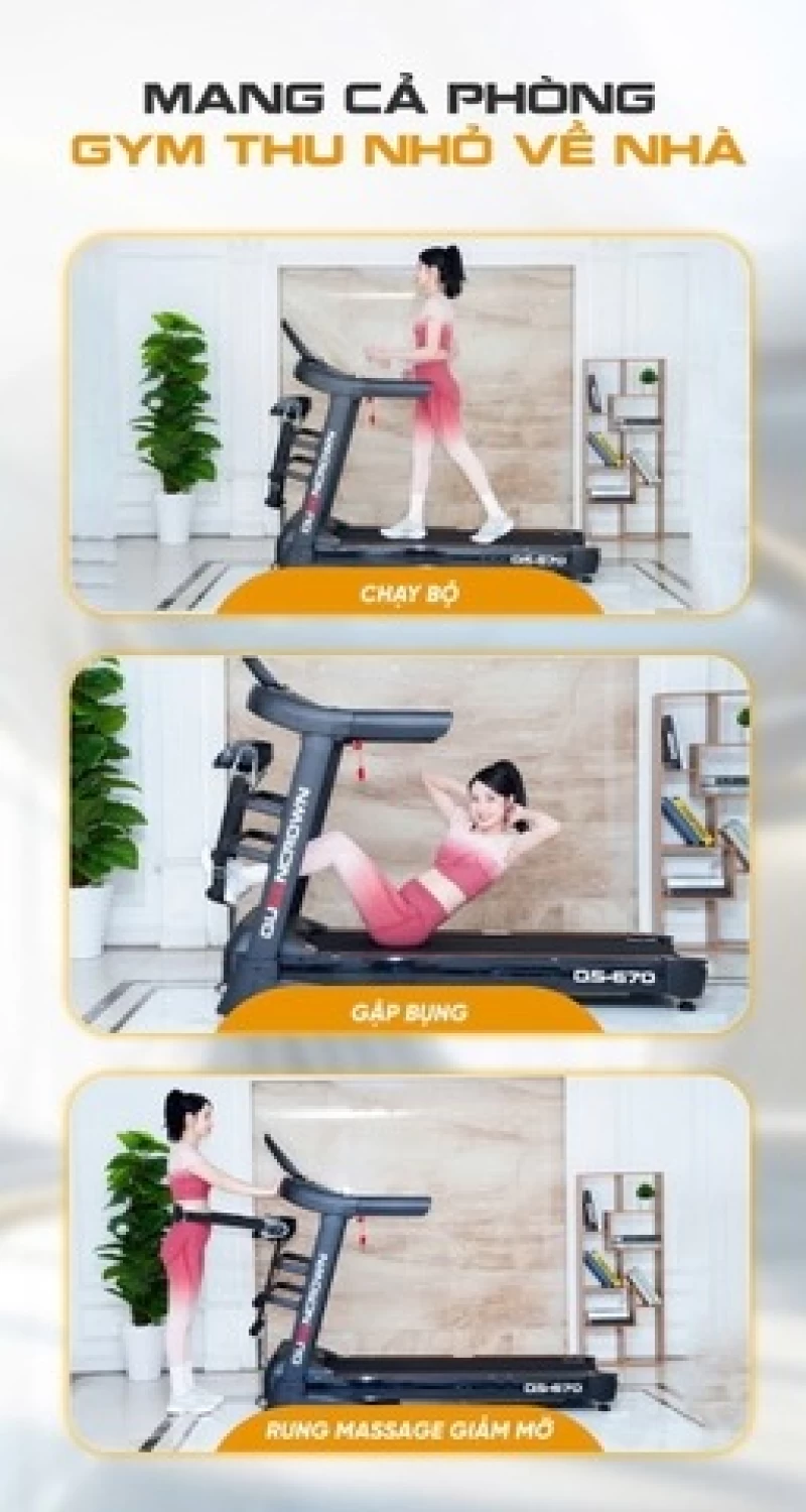 Máy chạy bộ Queen Crown QS670 - Hình ảnh 3 QUEEN CROWN