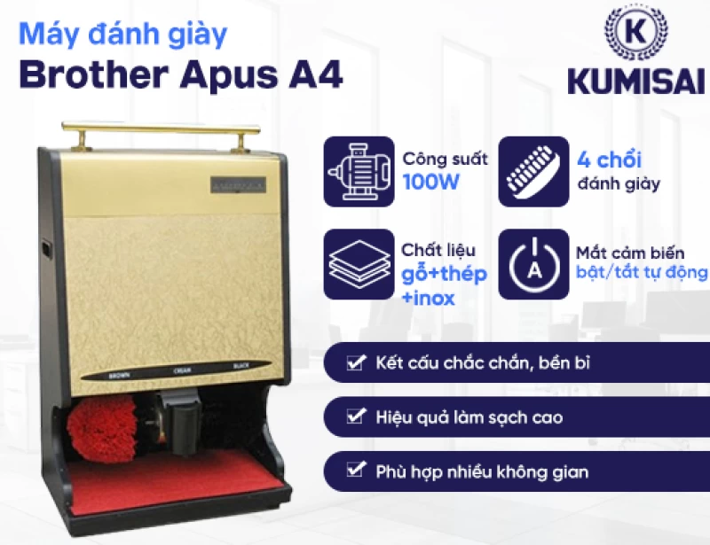 Máy đánh giày giá rẻ Brother Apus A4 - Hình ảnh 1 APUS
