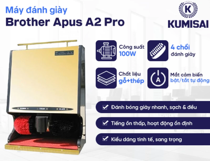Máy đánh giày khách sạn Brother Apus A2 Pro - Hình ảnh 1 APUS