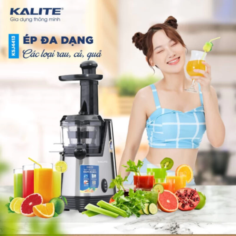 Máy ép chậm KALITE KSJ4413 cao cấp ép kiệt bã không sinh nhiệt - Hình ảnh 3 KALITE