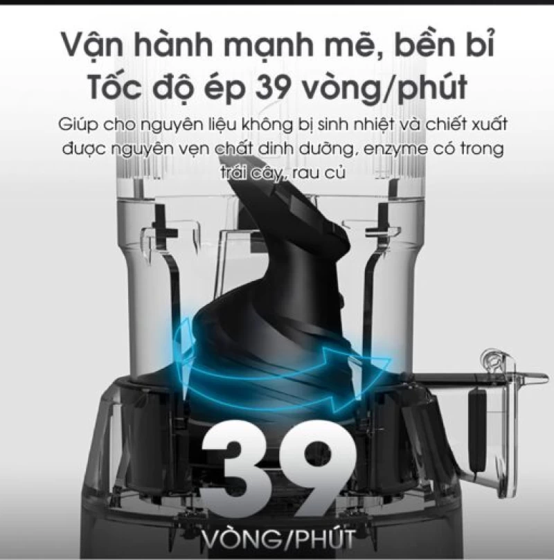 Máy ép chậm KALITE KSJ868 động cơ DC siêu khỏe ép kiệt bã - Hình ảnh 9 KALITE