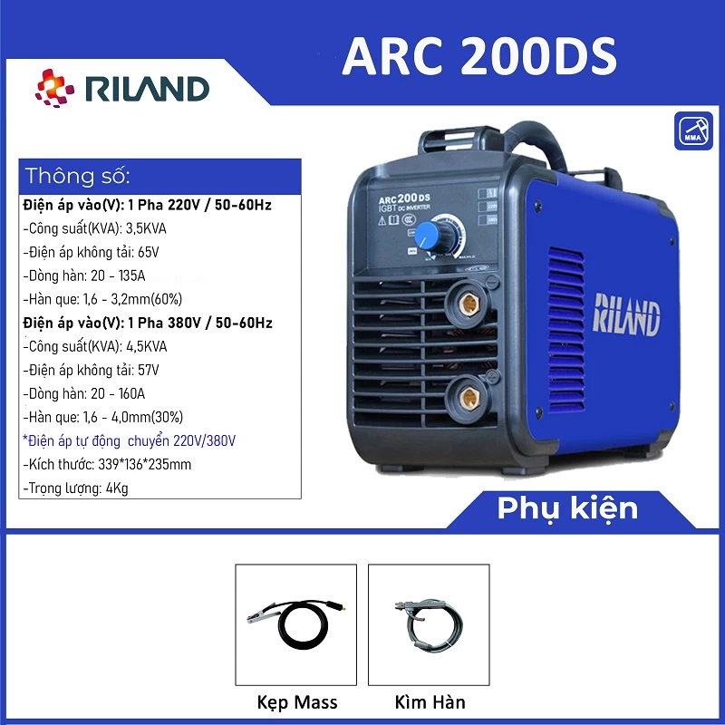 MÁY HÀN RILAND ARC 200DS - Hình ảnh 3 RILAND