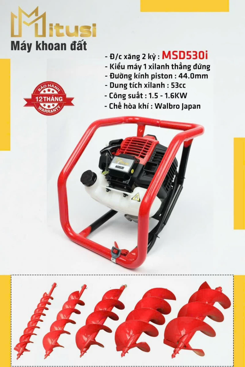 Máy Khoan Đất 2 Thì Mitusi MSD530i - Hình ảnh 3 MITUSI