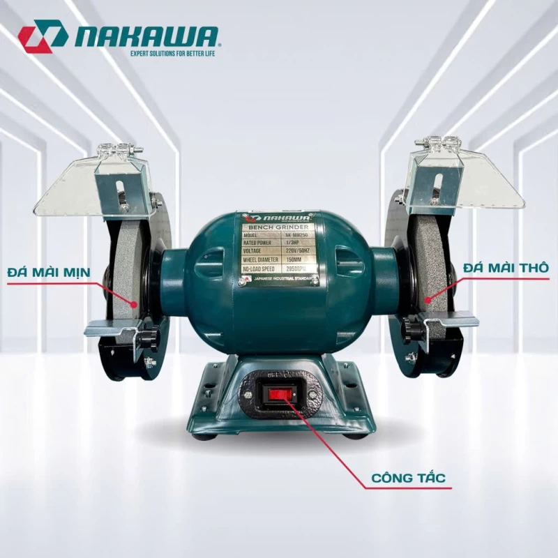 Máy Mài 2 Đá 1/3Hp Nakawa NK-MM250 - Hình ảnh 3 NAKAWA
