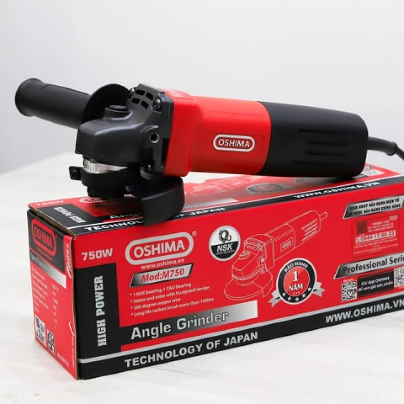 Máy mài góc Oshima M750 750W Đỏ Điện 1 pha - Hình ảnh 10 OSHIMA