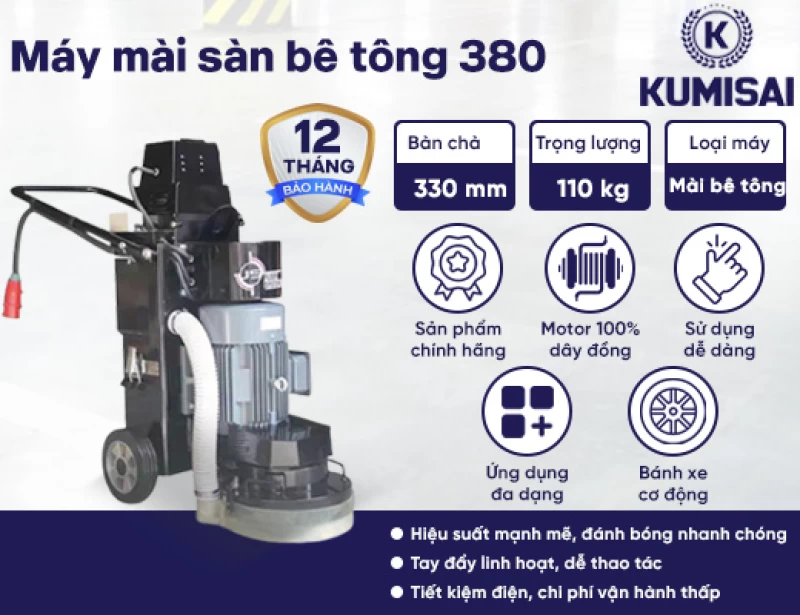 Máy mài sàn bê tông 380 - Hình ảnh 1 KUMISAI