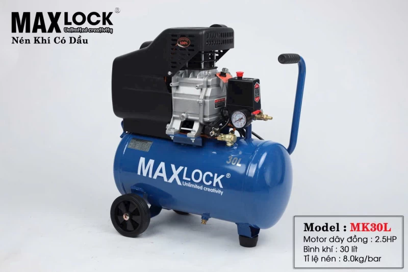 Máy Nén Khí Có Dầu 2.5Hp 30L Maxlock MK30L - Hình ảnh 2 MAXLOCK