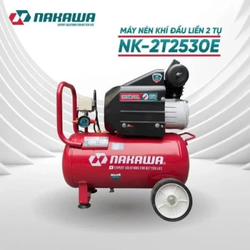 Máy Nén Khí đầu liền 2 tụ 1875W 30L NAKAWA NK-2T2530E - Hình ảnh 1 NAKAWA