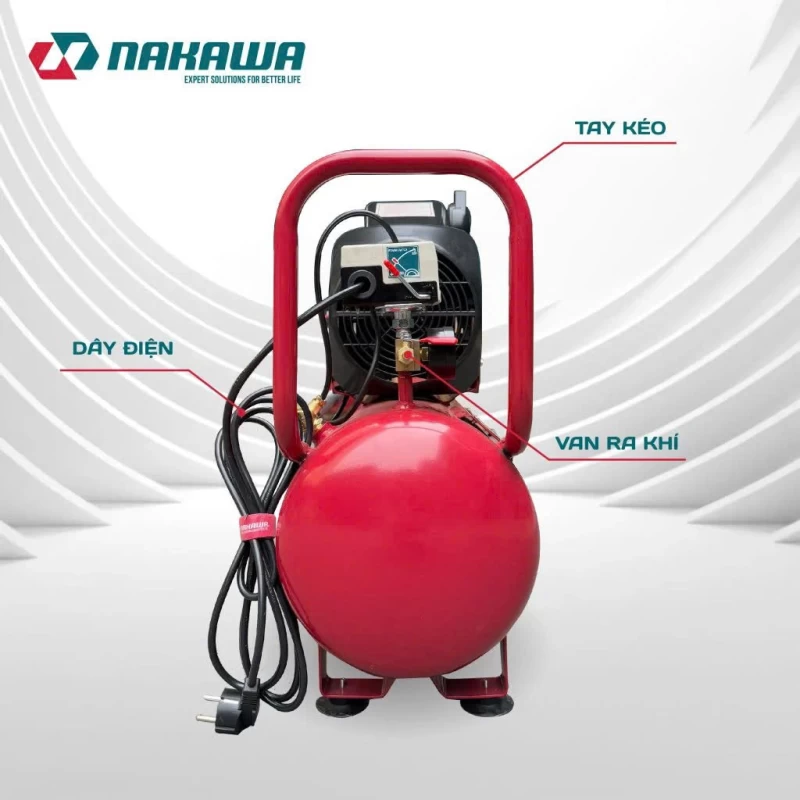 Máy Nén Khí đầu liền 2 tụ 1875W 30L NAKAWA NK-2T2530E - Hình ảnh 3 NAKAWA