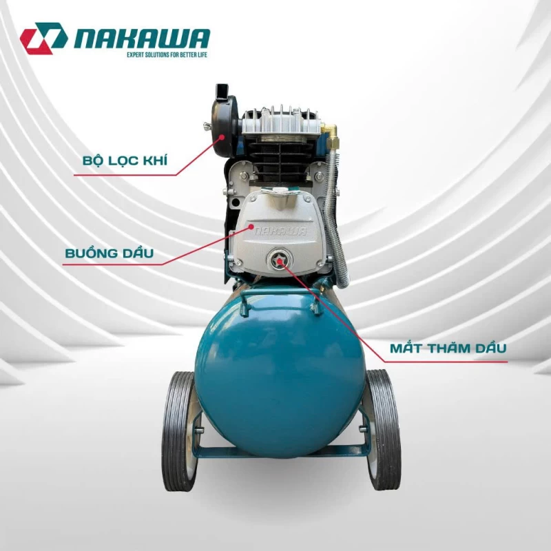Máy Nén Khí đầu liền 2 tụ 2250W 35L NAKAWA NK-2T3035PRO - Hình ảnh 5 NAKAWA