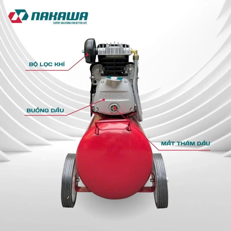 Máy Nén Khí đầu liền 2 tụ 2625W 50L NAKAWA NK-2T3550E - Hình ảnh 4 NAKAWA