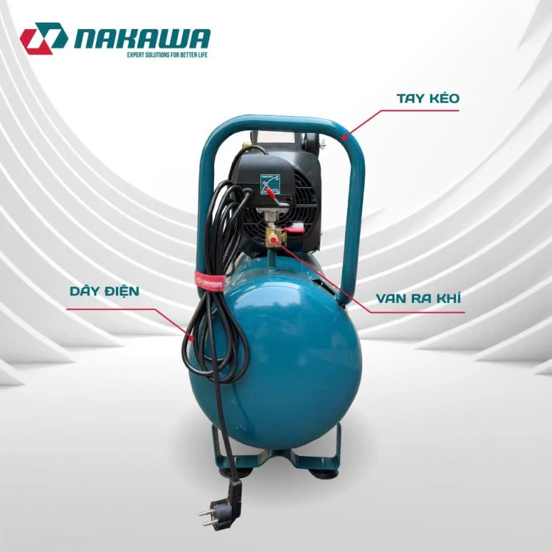 Máy Nén Khí đầu liền 2 tụ 2625W 50L NAKAWA NK-2T3550PRO - Hình ảnh 1 NAKAWA