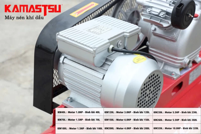 Máy Nén Khí Dây Đai 1.5Hp 70L Kamastsu KM70L - Hình ảnh 5 KAMASTSU