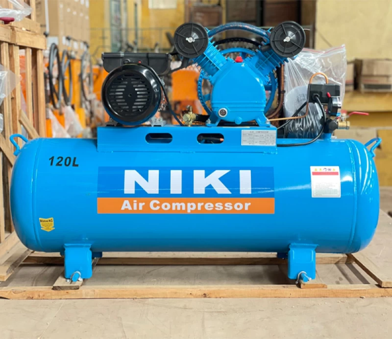 Máy Nén Khí Dây Đai 3Hp 120L Niki NK-30120 - Hình ảnh 2 NIKI