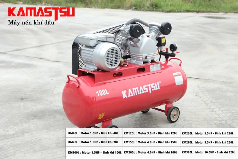 Máy Nén Khí Dây Đai 4Hp 200L Kamastsu KM200L - Hình ảnh 1 KAMASTSU