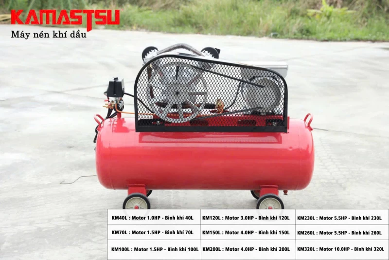 Máy Nén Khí Dây Đai 4Hp 200L Kamastsu KM200L - Hình ảnh 6 KAMASTSU