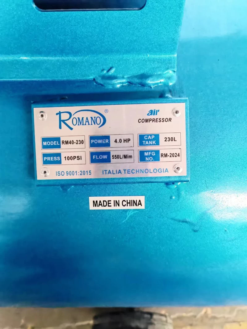Máy Nén Khí Dây Đai 4HP 230L Romano ROMA40-230 - Hình ảnh 4 ROMANO