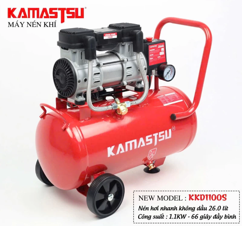 Máy Nén Khí Không Dầu 1100W 26L Kamastsu KKD1100S - Hình ảnh 1 KAMASTSU