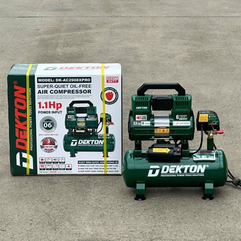 Máy nén khí không dầu 8L DEKTON DK-AC2908XPRO - Hình ảnh 1 DEKTON