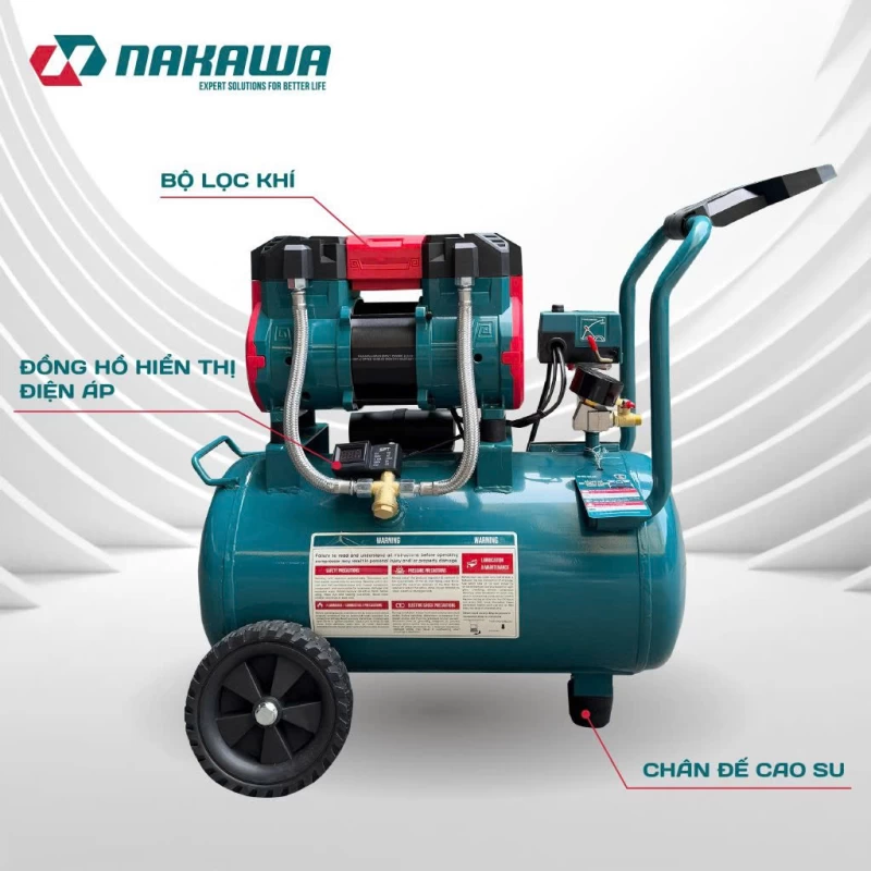 Máy nén khí không dầu, tốc nhanh, siêu êm NK-BH3030TURBO - 30 lít - Hình ảnh 4 NAKAWA
