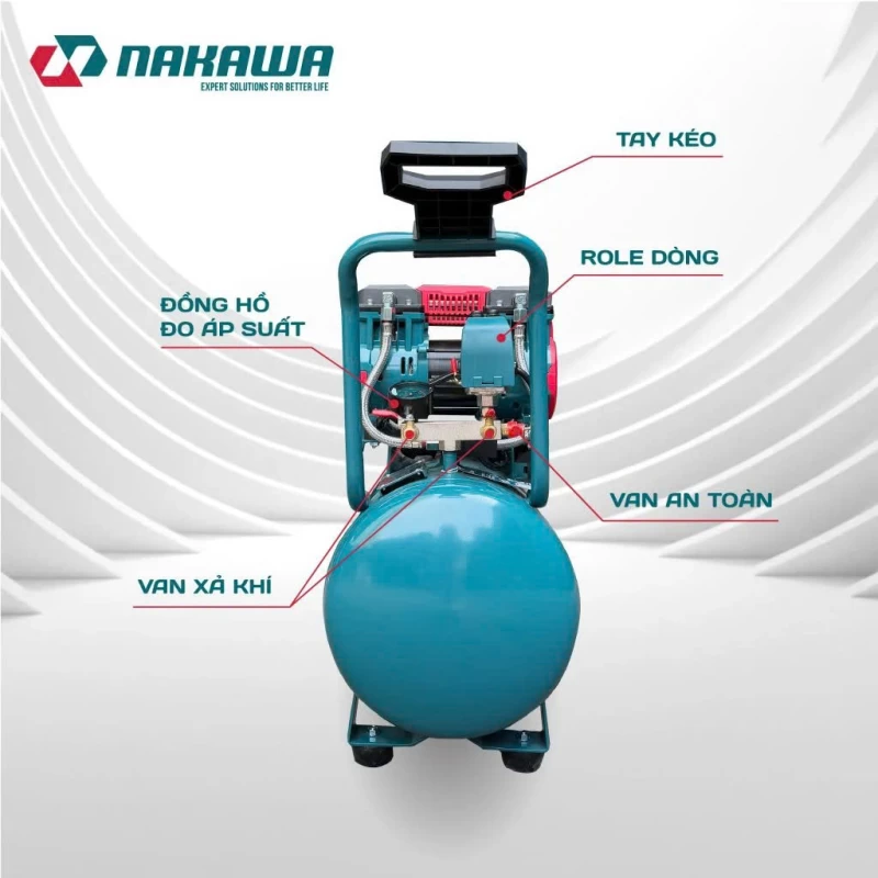 Máy nén khí không dầu, tốc nhanh, siêu êm NK-BH3245E - 45 lít - Hình ảnh 1 NAKAWA