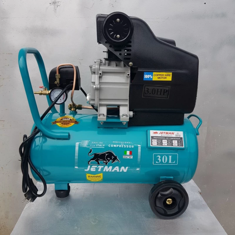 Máy Nén Khí Liền Trục 1 Tụ Jetman 30L 3Hp JM-4730 Rơ Le Thường - Hình ảnh 1 JETMAN