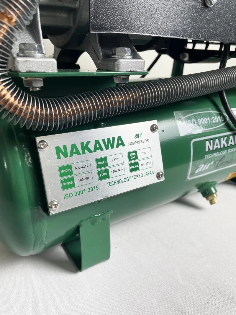 Máy Nén Khí Liền Trục 1.5HP 12L Nakawa NK-4212 - Hình ảnh 2 NAKAWA