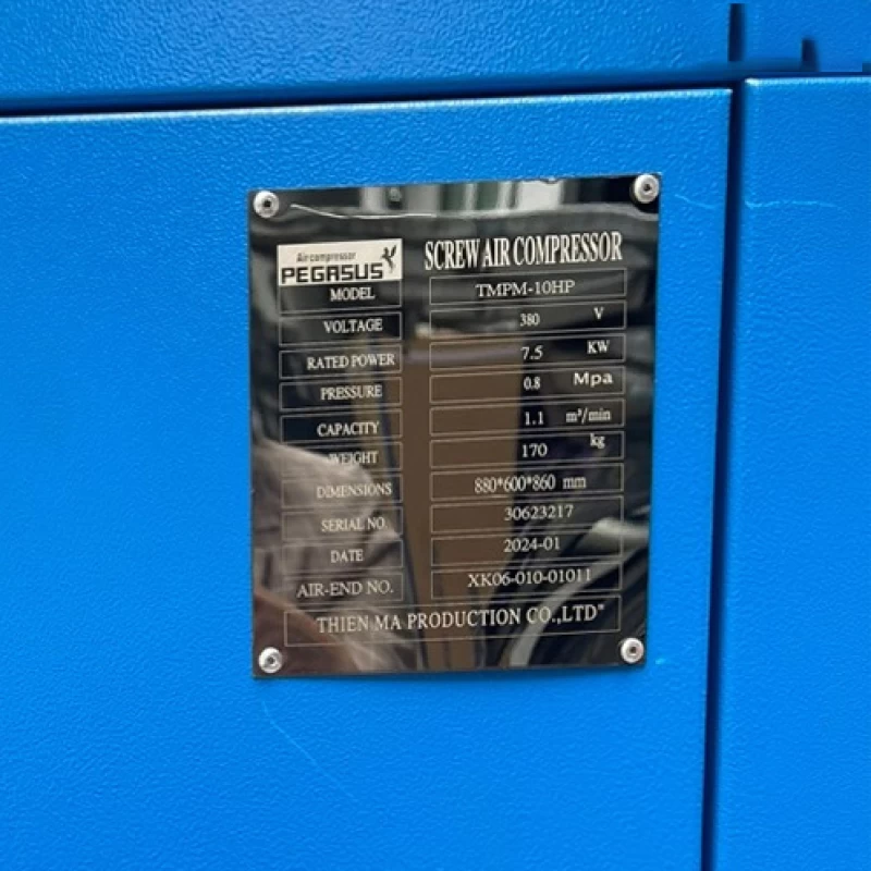 Máy Nén Khí Trục Vít Pegasus 7.5Kw TMPM-10HP - Hình ảnh 2 PEGASUS