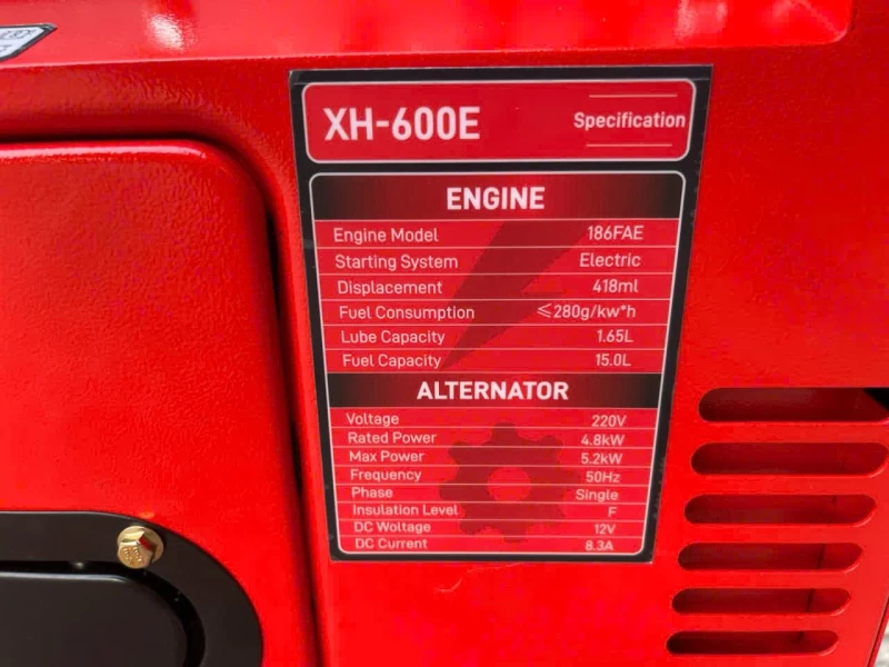Máy Phát Điện Chạy Dầu 5Kw Mactool XH-600E - Hình ảnh 1 MACTOOL
