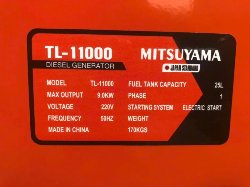 Máy Phát Điện Chạy Dầu 9Kw Mitsuyama TL-11000 - Hình ảnh 6 MITSUYAMA