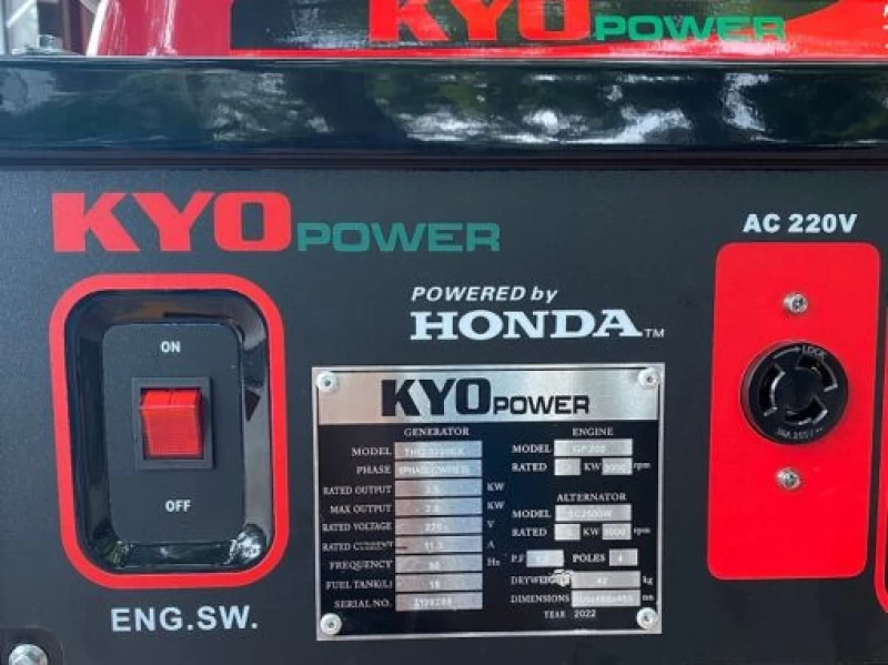 Máy Phát Điện Chạy Xăng 3Kw Honda Kyopower THG3200EX - Hình ảnh 2 HONDA KYOPOWER