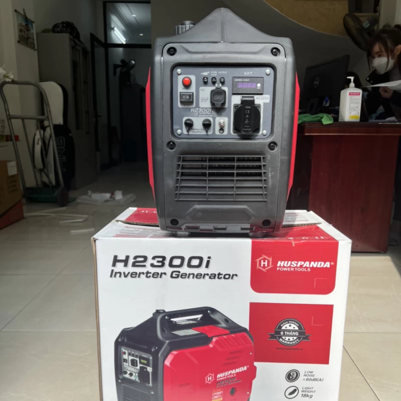 Máy Phát Điện Chạy Xăng Inverter 2Kw Huspanda H2300I Siêu Cách Âm - Hình ảnh 4 HUSPANDA