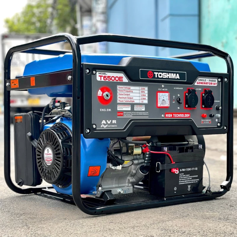 Máy phát điện chạy xăng Toshima T6500E (5KW, đề nổ) - Hình ảnh 1 TOSHIMA