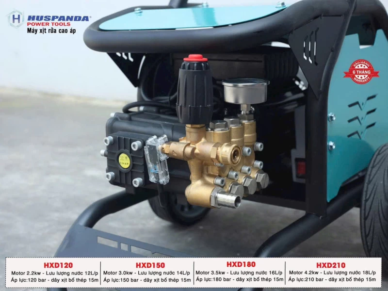Máy Rửa Xe Cao Áp Huspanda HXD210 (4.2KW - 220V) - Hình ảnh 2 HUSPANDA